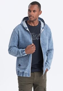 Джинсовая куртка Katana With Cargo Pockets And Hood Ombre, синий