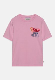 Футболка с принтом Regular Fit Chest Artwork Scotch &amp; Soda, цвет disco pink