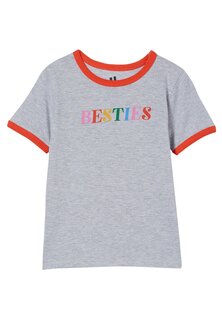 Футболка с принтом Penelope Ringer Cotton On, цвет light grey marle red besties