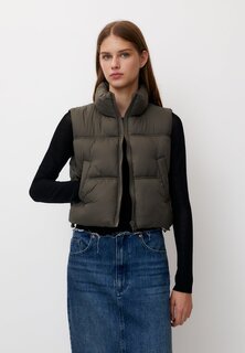 Жилет Short Puffer PULL&amp;BEAR, коричневый