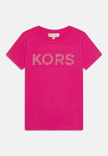 Футболка с принтом Short Sleeves Tee Michael Kors Kids, розовый