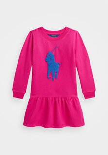 Летнее платье Day Dress Polo Ralph Lauren, цвет bright pink/blue