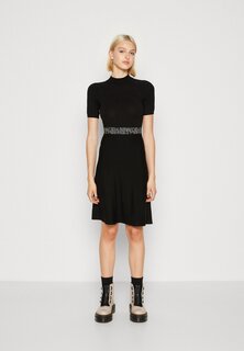 Трикотажное платье Flare Dress Karl Lagerfeld, черный