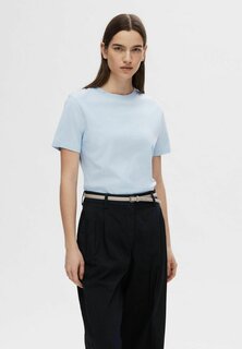 Базовая футболка Myessential Ss O-Neck Noos Selected Femme, цвет cashmere blue