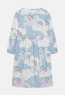 Летнее платье Dress Flying Unicorns Stella McCartney Kids, цвет celeste/multi-coloured