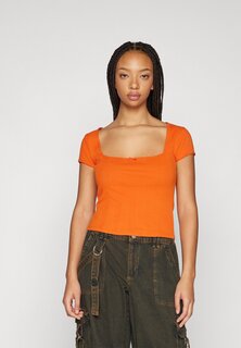 Базовая футболка Olivia Picot Square BDG Urban Outfitters, цвет wash red/red pumpkin