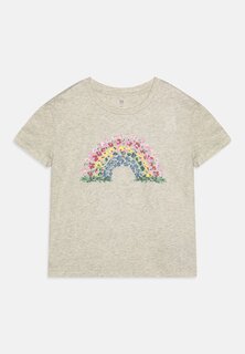 Футболка с принтом Value Graphic Girls GAP, цвет light grey heather