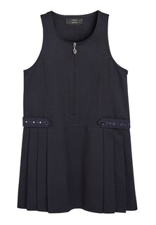 Летнее платье Embroidered Zip Pinafore Next, синий