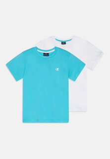 Базовая футболка Basics Crew Neck Unisex 2 Pack Champion, цвет light blue/ white