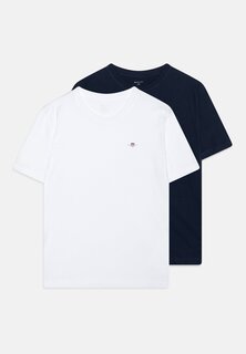 базовая футболка C-Neck Unisex 2 Pack GANT, цвет navy/white