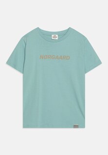 Базовая футболка Printed Thorlino Tee Unisex Mads Nørgaard, цвет aquifer