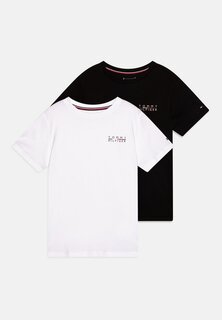 Базовая футболка Short Sleeve Tee Unisex 2 Pack Tommy Hilfiger, цвет black/white
