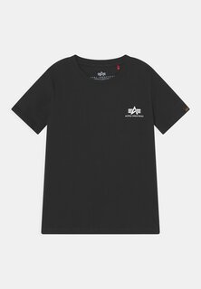 Базовая футболка Basic Small Logo Kids Teens Alpha Industries, черный
