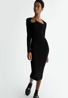 Трикотажное платье With Crisscross Detailing LIU JO, черный