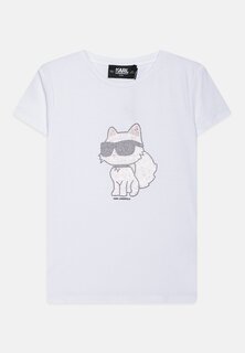 Футболка с принтом Exclusive Short Sleeves Tee Karl Lagerfeld, белый