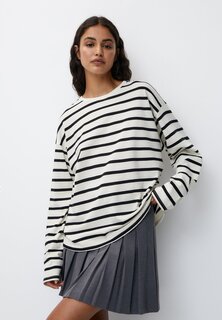 Футболка с длинным рукавом Basic Stripe PULL&amp;BEAR, белый