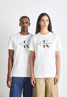 Футболка с принтом Disrupted Outline Monologue Tee Unisex Calvin Klein Jeans, цвет bright white