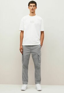 Брюки-карго Tapered Stretch Utility Trousers Regular Fit Next, цвет grey