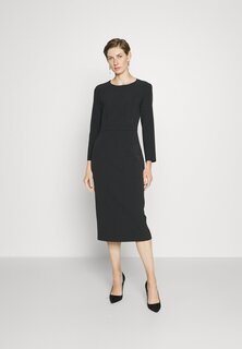 Элегантное платье Microtrone Technical Crepe Dress Pinko, черный