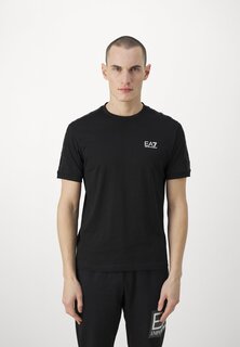 Футболка с принтом EA7 Emporio Armani, черная