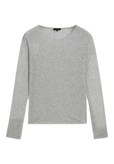 Футболка с длинным рукавом Fitted Massimo Dutti, цвет grey