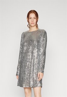 Элегантное платье Pcniri Ls Short Dress Pieces, цвет silver