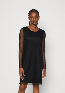 Элегантное платье Pcnesh O Neck Short Dress Pieces, черный