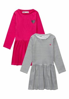 Платье из джерси Two Pack Of Long Sleeve MINOTI, цвет pink white