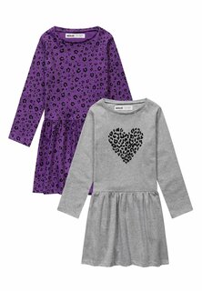 Платье из джерси Two Pack Of Long Sleeve MINOTI, цвет purple grey