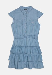 Платье-рубашка Junior Guess, цвет slubby light blue