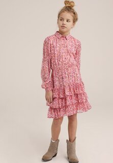 Платье-рубашка WE Fashion, розовое
