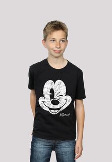 Футболка с принтом Disney Micky Maus Mickey F4NT4STIC, черный