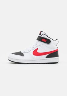 Высокие кеды Court Borough Mid 2 Unisex Nike, цвет white/university red/black