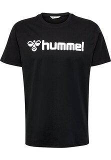 Футболка с принтом Hummel, черная