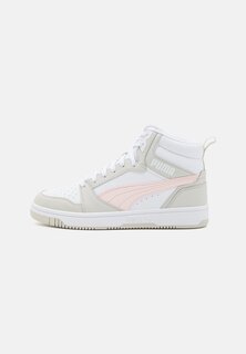 Высокие кеды Rebound V6 Mid Jr Unisex Puma, цвет white/frosty pink/sedate gray