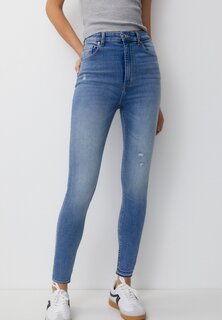 Джинсы Skinny Fit Super High Waisted PULL&amp;BEAR, синий