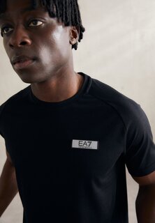 Футболка с принтом Natural Tee EA7 Emporio Armani, черный