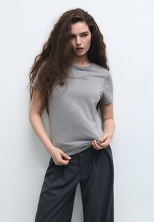 Футболка с принтом Faded Short Sleeve And Graphic PULL&amp;BEAR, цвет light grey