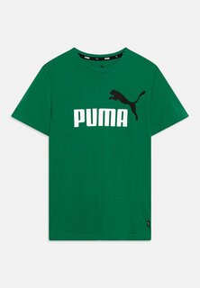 Футболка с принтом Logo Tee Unisex Puma, цвет archive green