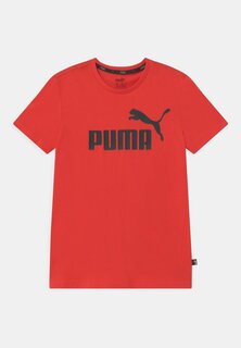 Футболка с принтом Logo Tee Unisex Puma, цвет high risk red