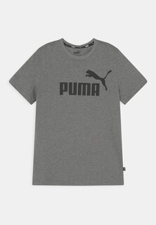 Футболка с принтом Logo Tee Unisex Puma, цвет medium gray heather