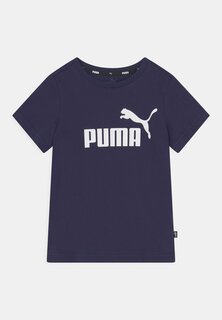 Футболка с принтом Logo Tee Unisex Puma, цвет peacoat