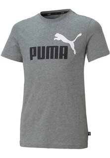 Футболка с принтом Logo Tee Unisex Puma, цвет hellgrau