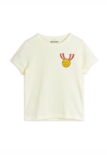 Футболка с принтом Medal Tee Unisex Mini Rodini, белый