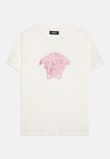 Футболка с принтом Medusa Unisex Versace, цвет bianco/rosa