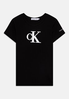 Футболка с принтом Metallic Monogram Slim Calvin Klein Jeans, черный