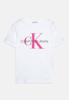 Футболка с принтом Monogram Unisex Calvin Klein Jeans, цвет bright white