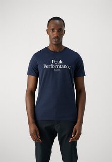 Футболка с принтом Original Tee Peak Performance, цвет blue shadow/offwhite