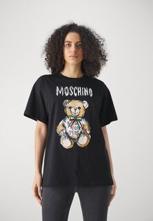 Футболка с принтом MOSCHINO, черная