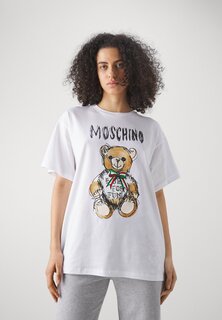 Футболка с принтом MOSCHINO, фантазийно-белая